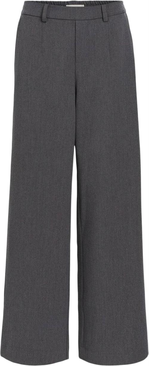 Object Objlisa Wide Pant Noos Kvinde Medium Grey Melange Bukser Med Brede Ben Str 36 - hos Magasin