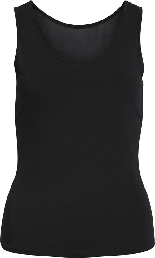 Object Objleena S/L Tank TOP Noos Kvinde Black Tanktoppe Str M/L - hos Magasin