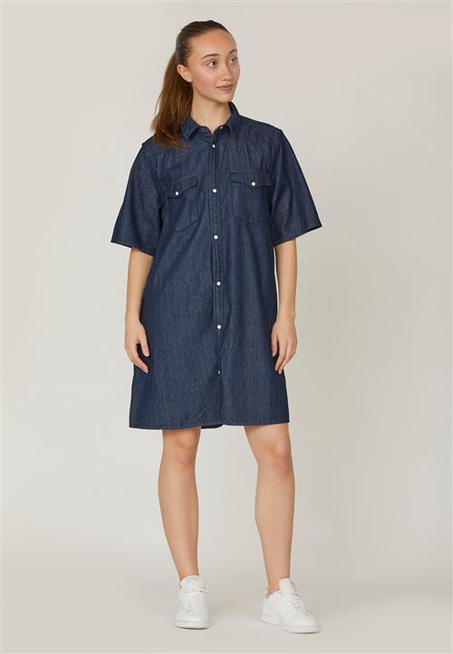 SisterS Point Osaa.DR Kvinde Unwashed Midi Kjoler Str L - Denim hos Magasin