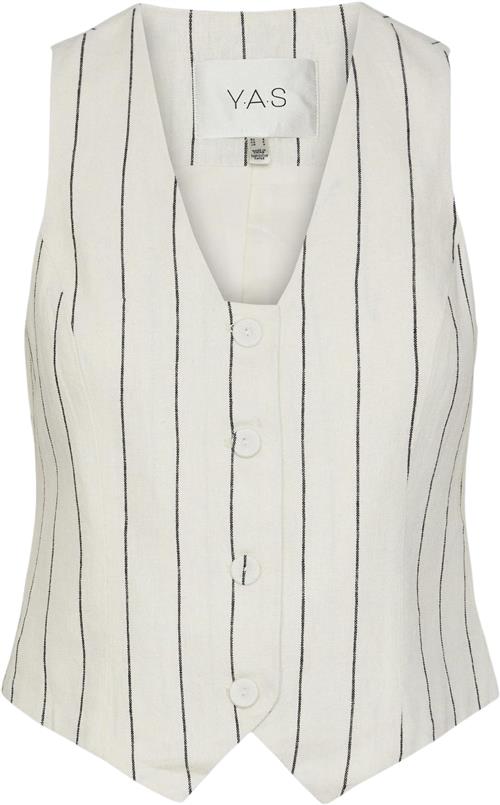 YAS Yasaliva Waistcoat S. Kvinde Hvid Veste Str L - Polyester hos Magasin