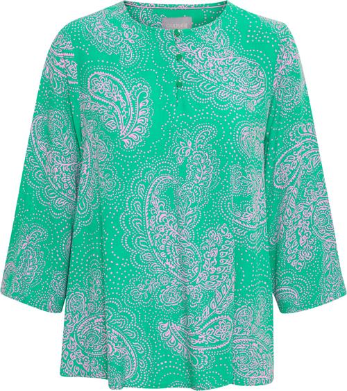 Culture Cupolly Blouse Kvinde Blue/whitecap Paisley Kortærmede Bluser Str L - hos Magasin