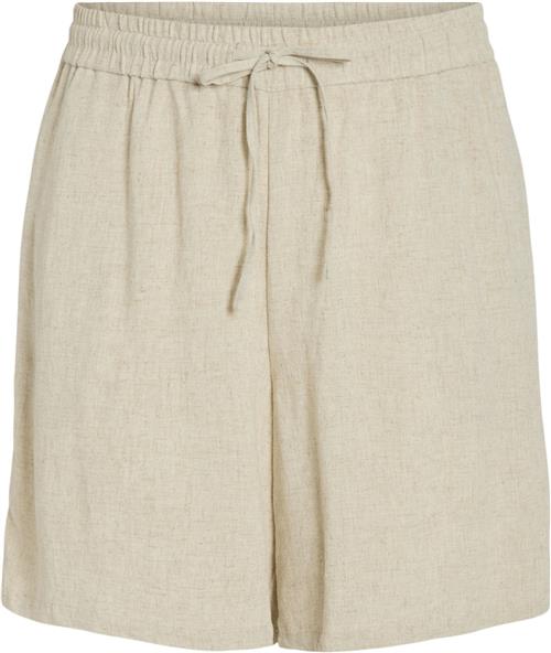 Se Evoked Vila Vifilia HW Shorts/cur Kvinde Natural Melange Casual Shorts Str 44 - hos Magasin ved Magasin