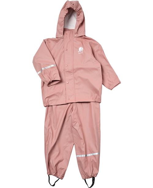 Se CeLaVi Basic Rainwear set Solid PU Str 130 Unisex - Burlwood Regntøj hos Magasin ved Magasin