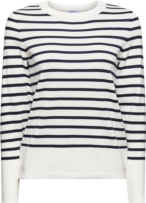 Esprit CO Crew Stripe Kvinde Off White 2 Sweaters Str S - hos Magasin