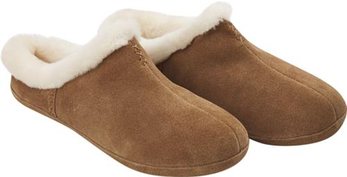 NATURES Collection Cozy Slipper, Suede/lambskin Chestnut Kvinde Brun Hjemmesko Str 38 - hos Magasin