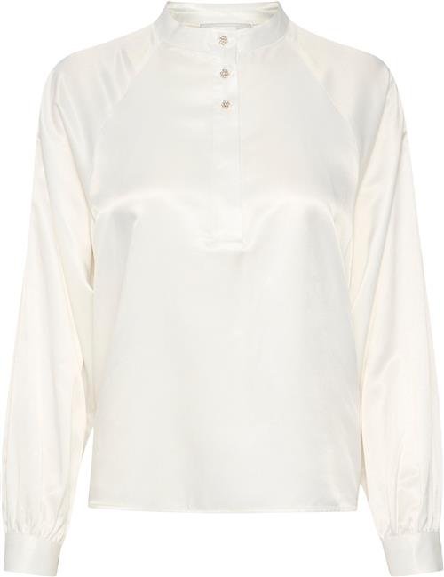 Se My Essential Wardrobe Estellemw Blouse Kvinde Snow White Langærmede Bluser Str 42 - hos Magasin ved Magasin