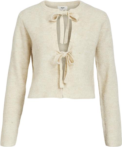 Object Objparvi Knit Cardigan 130 Kvinde Sandshell/melange Cardigans Str L - hos Magasin