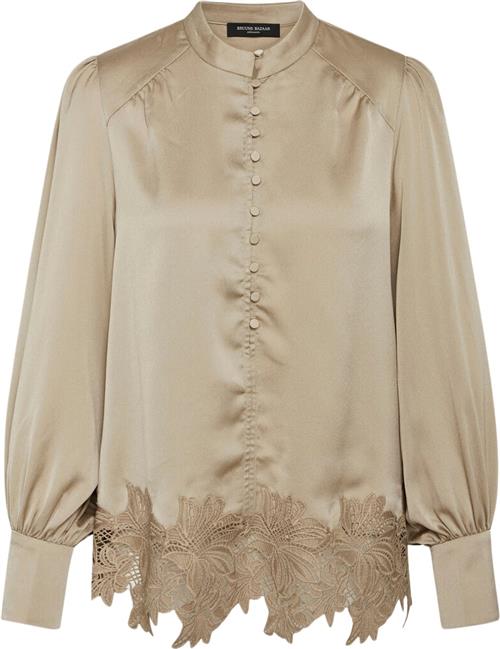 Bruuns Bazaar Acaciabbkatara Blouse Kvinde Plaza Taupe Langærmede Bluser Str 38 - Polyester hos Magasin