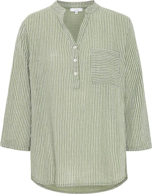 Se Sorbet Sbalexa Stribe Blouse Kvinde Sea Spray Langærmede Bluser Str XXL - hos Magasin ved Magasin