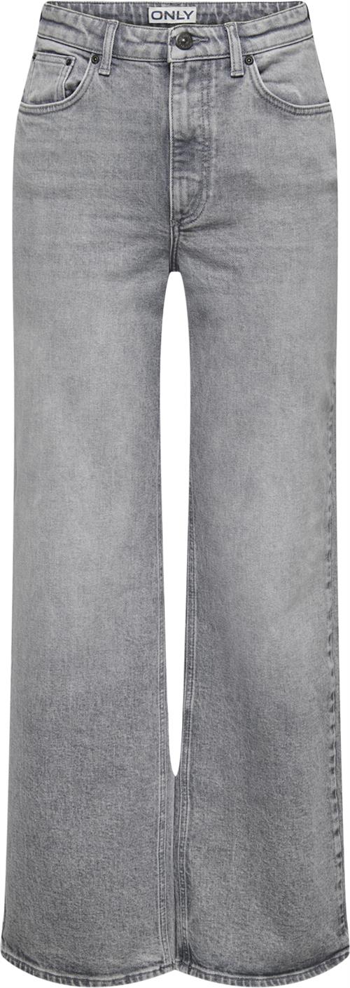 ONLY Onljuicy HW Wide LEG Rea707 DNM NOO Kvinde Medium Grey Denim Straight Jeans Str "31/""30" - Bomuld hos Magasin