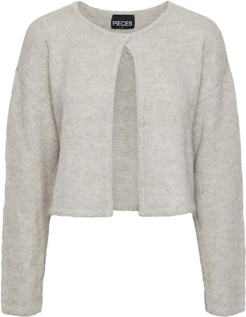 Pieces Pcruno LS Knit Cardigan BC Kvinde Dove Cardigans Str L - hos Magasin