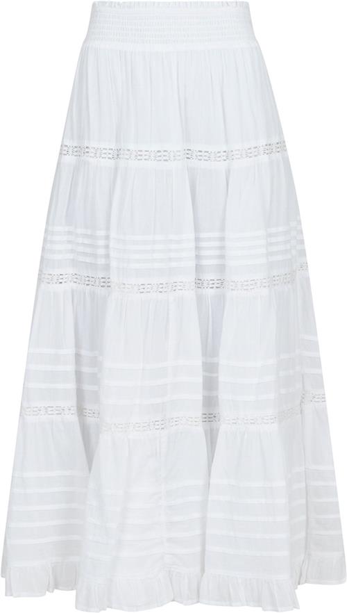 Neo Noir Felicia S Voile Skirt Kvinde White Maxi Nederdele Str 36 - hos Magasin