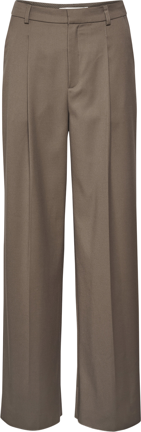 Gestuz Paulagz MW Wide Pants Noos Kvinde Walnut Bukser Med Brede Ben Str 40 - hos Magasin