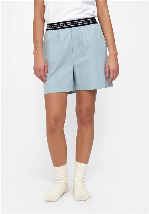 esmé studios Esruby Shorts Gots Kvinde Blue Fog Casual Shorts Str L - hos Magasin