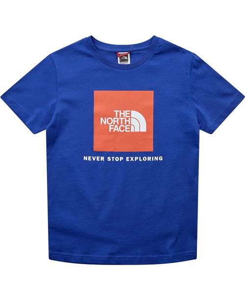 The North Face B S/S Redbox TEE TNF Blue Str S - Cz6 Kortærmede T-shirts Bomuld hos Magasin