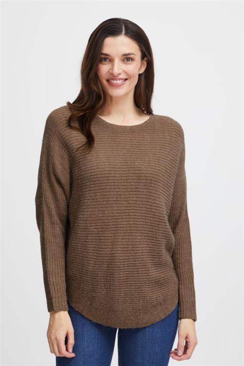 Fransa Freretta PU 3 Kvinde Coca Mocha Melange Sweaters Str XL - hos Magasin