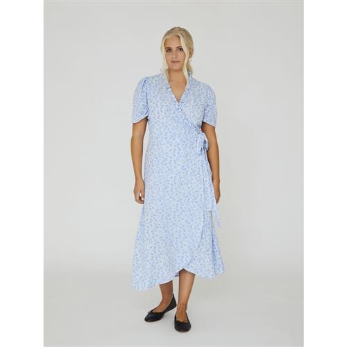 A-VIEW Peony Dress Kvinde Sky Blue Maxi Kjoler Str 36 - hos Magasin