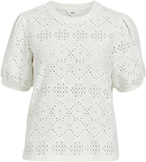 Se Object Objfeodora S/S TOP Noos Kvinde Cloud Dancer Toppe Str S - hos Magasin ved Magasin