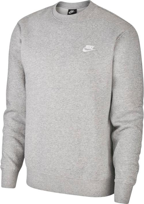 Nike Club Crewneck Mand Grey Sweatshirts Str L - Bomuld hos Magasin