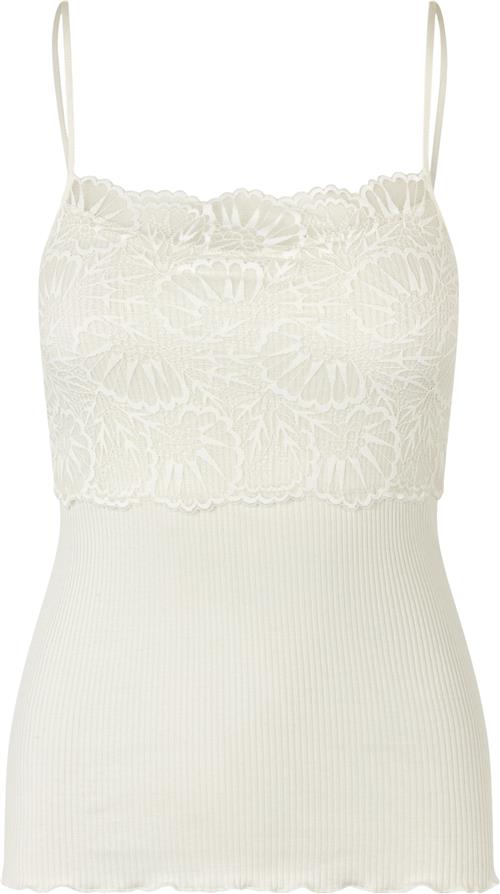 Se Rosemunde Silk Strap top w/ Lace Kvinde Hvid Tanktoppe Str S - hos Magasin ved Magasin