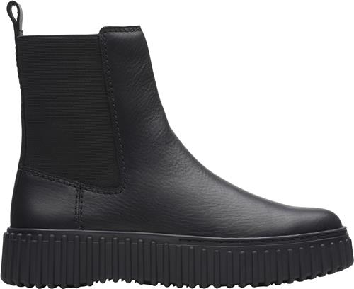 Se Clarks Originals Torhill Maple D Kvinde Black Leather Chelsea Boots Str 36 - hos Magasin ved Magasin