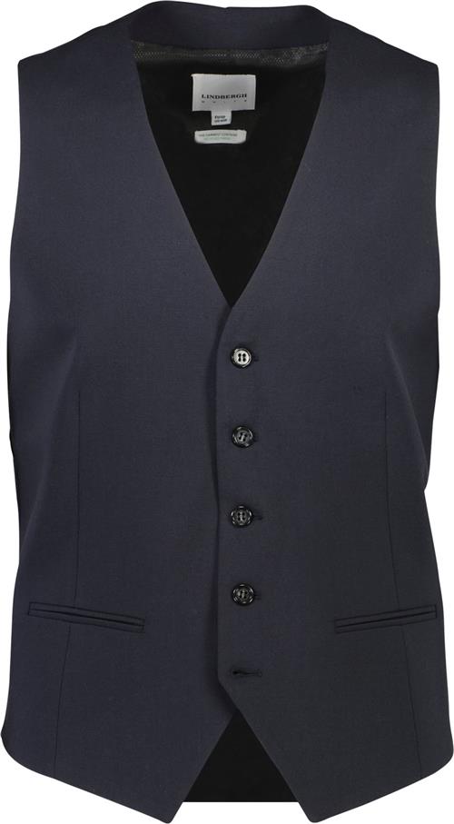 Se Lindbergh Mens Waistcoat for Suit Mand Blå Veste Str 48 - hos Magasin ved Magasin