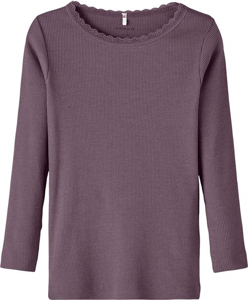 Name It Nmfkab LS TOP Noos Str 104 - Arctic Dusk/melange Langærmede T-shirts hos Magasin