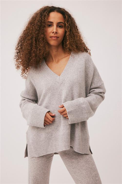 Se Magasin du Nord Collection Magasin Classic 3 100% Cashmere Kvinde Light Grey Melange Sweaters Str XS Cashmere ved Magasin