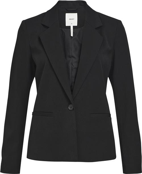 Se Object Objlisa L/S Button Blazer Noos Kvinde Black Blazere Str 42 - hos Magasin ved Magasin