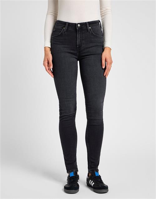 Se Lee Scarlett High Kvinde Vasket Sort Skinny Jeans Skinny Fit Str 28/29 - hos Magasin ved Magasin