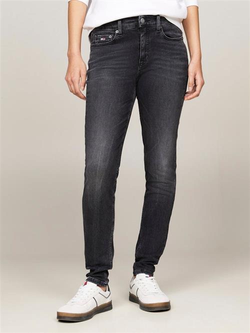 Se Tommy Hilfiger Nora MD SKN Dh1282 Kvinde Denim Black Skinny Jeans Str 28/32 - Denim hos Magasin ved Magasin