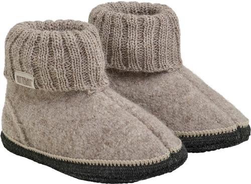 Huttelihut Slippers Wool Camel Melange Hjemmesko Str 25 - Uld hos Magasin