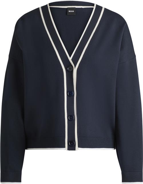 BOSS Flodina Kvinde Dark Blue Cardigans Str S - hos Magasin