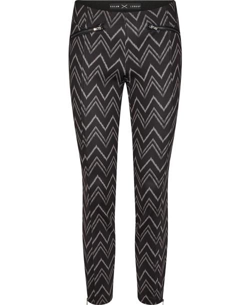 Se MAC Jeans Dream Ankle Kvinde Zig Zag Print Bukser Med Smalle Ben Str W34 / L29 - hos Magasin ved Magasin