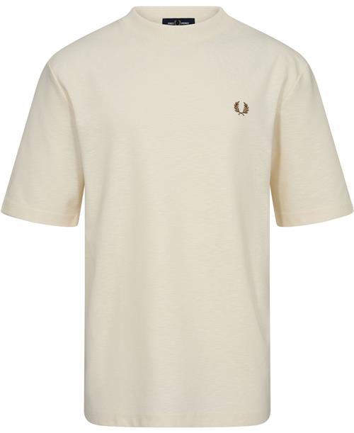 Fred Perry M7794 Mand Ecru Kortærmede T-shirts Str XL - hos Magasin