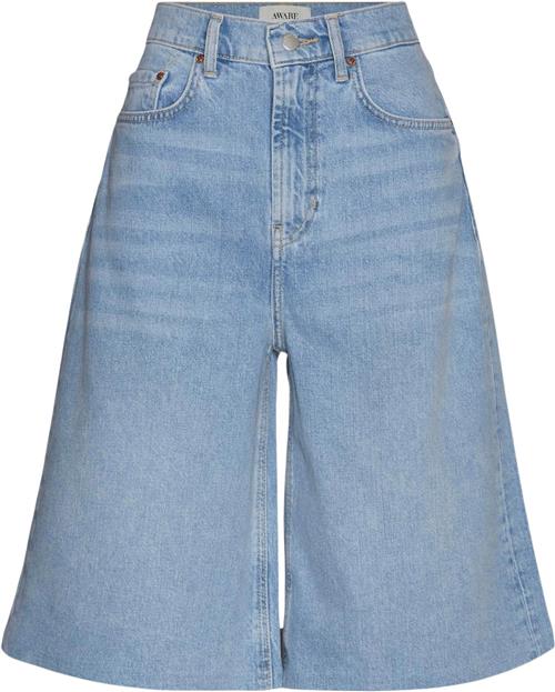 Vero Moda Vmrowena SHR Long Wide Shorts Ba328 Kvinde Light Blue Denim Denim Shorts Loose Fit Str L - hos Magasin