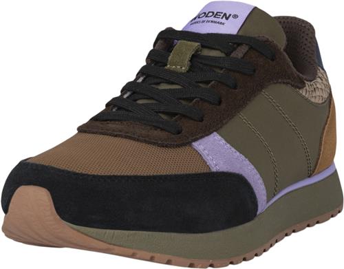 Woden Ronja Kvinde Dark Olive/orchid Sneakers Str 41 - Læder hos Magasin