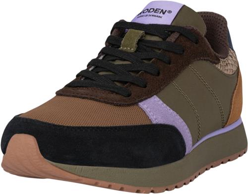 Woden Ronja Kvinde Dark Olive/orchid Sneakers Str 42 - Læder hos Magasin