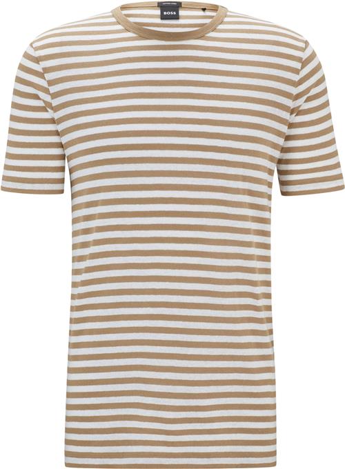 Se BOSS Tiburt 457 Mand Medium Beige Kortærmede T-shirts Str M - hos Magasin ved Magasin