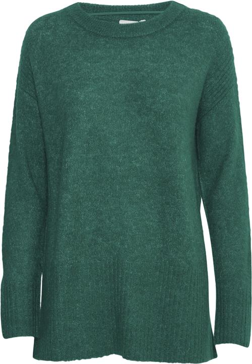 ICHI Ihkamara Long LS Kvinde Cadmium Green Sweaters Str XL - hos Magasin