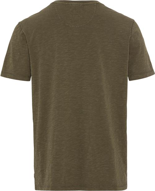 Camel Active NOS Henley Mand Olive Brown Kortærmede T-shirts Str S - Bomuld hos Magasin