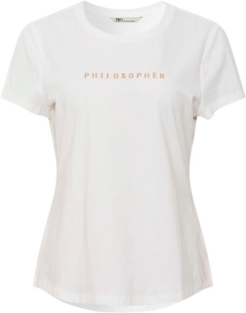 Se PBO ¤ Philosopher Tshirt ¤ Kvinde White Kortærmede T-shirts Str S - hos Magasin ved Magasin