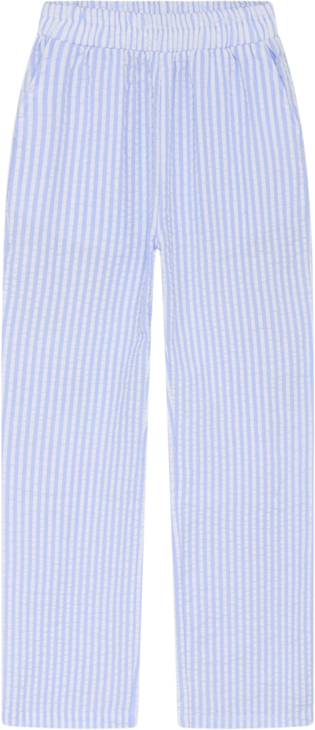 Grunt Tenna Striped Pant Str S/10Y - Light Blue Bukser hos Magasin