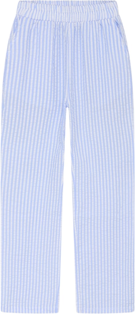 Se Grunt Tenna Striped Pant Str XS/8Y - Light Blue Bukser hos Magasin ved Magasin