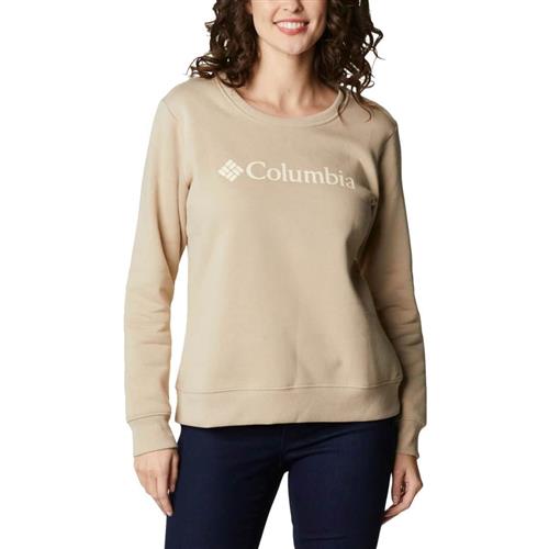 Columbia Logo Sweatshirt Kvinde Ancient Fossil Sweatshirts Str L - Bomuld hos Magasin