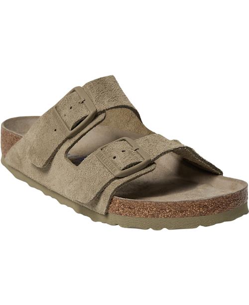 Se Birkenstock Arizona SFB Leve Faded Khaki Mand Faded Kharki Sandaler Str 44 - hos Magasin ved Magasin