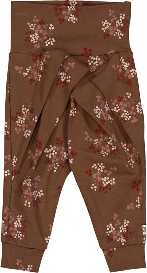 Müsli by Green Cotton Flora Pants Baby Str 98 - Bark/ Cabernet/ Nightingale Bukser Bomuld hos Magasin