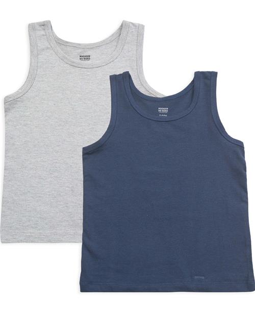 BAKITO by Magasin Du Nord Collection BAKITO by Magasin Boys Tanktops 2pack Str 6 Grey Mel. / Navy Undertrøjer Bomuld