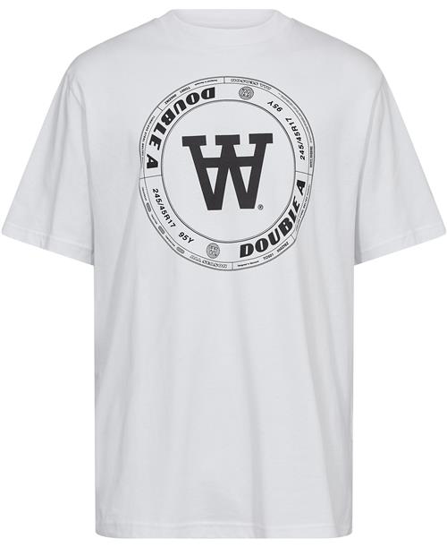 Wood Wood Asa Tirewall Tshirt Gots Mand White Kortærmede T-shirts Str S - hos Magasin