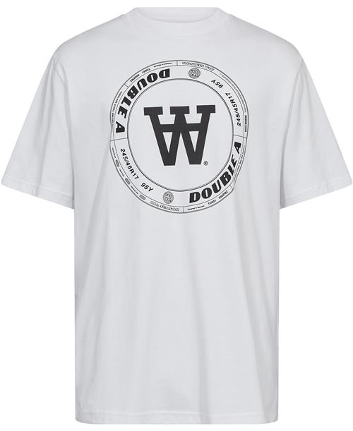 Wood Wood Asa Tirewall Tshirt Gots Mand White Kortærmede T-shirts Str XXL - hos Magasin